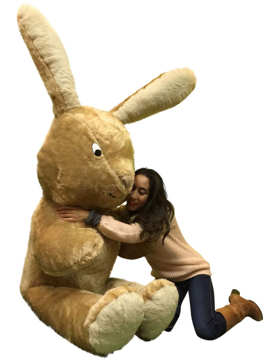 American Made Giant Stuffed Bunny 84 Inches Soft Brown 7 Foot Huge Plush Rabbit
