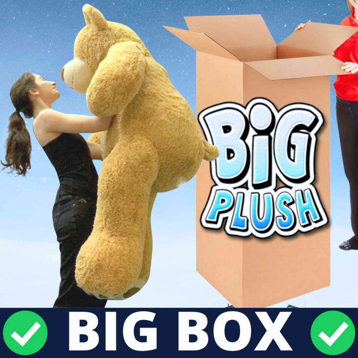 Big Plush Giant Teddy Bear Five Feet Tall Tan Color Soft Smiling Big Teddybear 5 Foot Bear Ultra Premium Quality