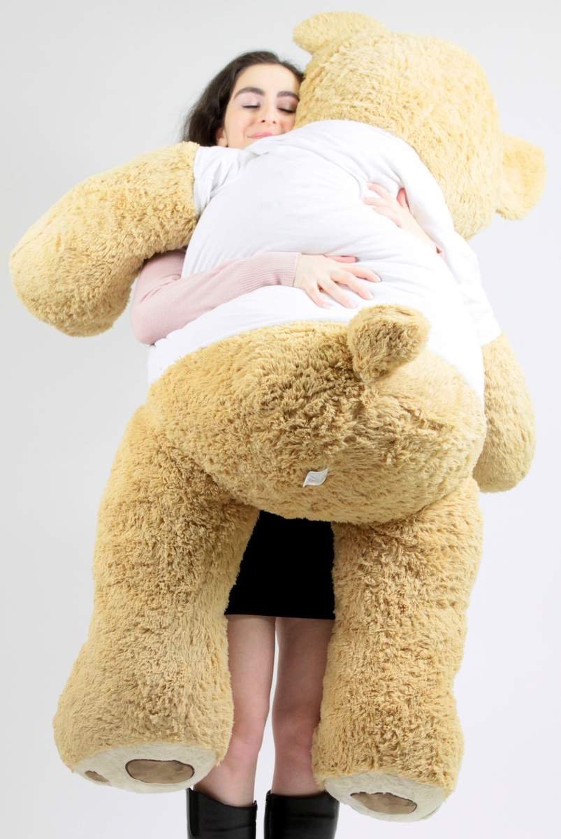 Big Plush Romantic 5 Foot Giant Teddy Bear Wears Tshirt HEY BEAUTIFUL YOU MAKE ME SMILE