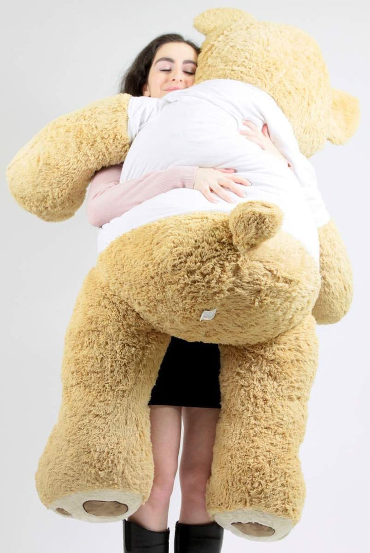 Big Plush Romantic 5 Foot Giant Teddy Bear Wears Tshirt HEY BEAUTIFUL YOU MAKE ME SMILE