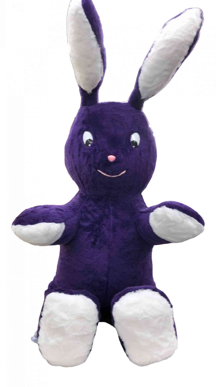 American Made Giant Stuffed Bunny 62 Inches Purple Soft Big Plush Rabbit 5.2 Feet Tall Rabbit Made in USA