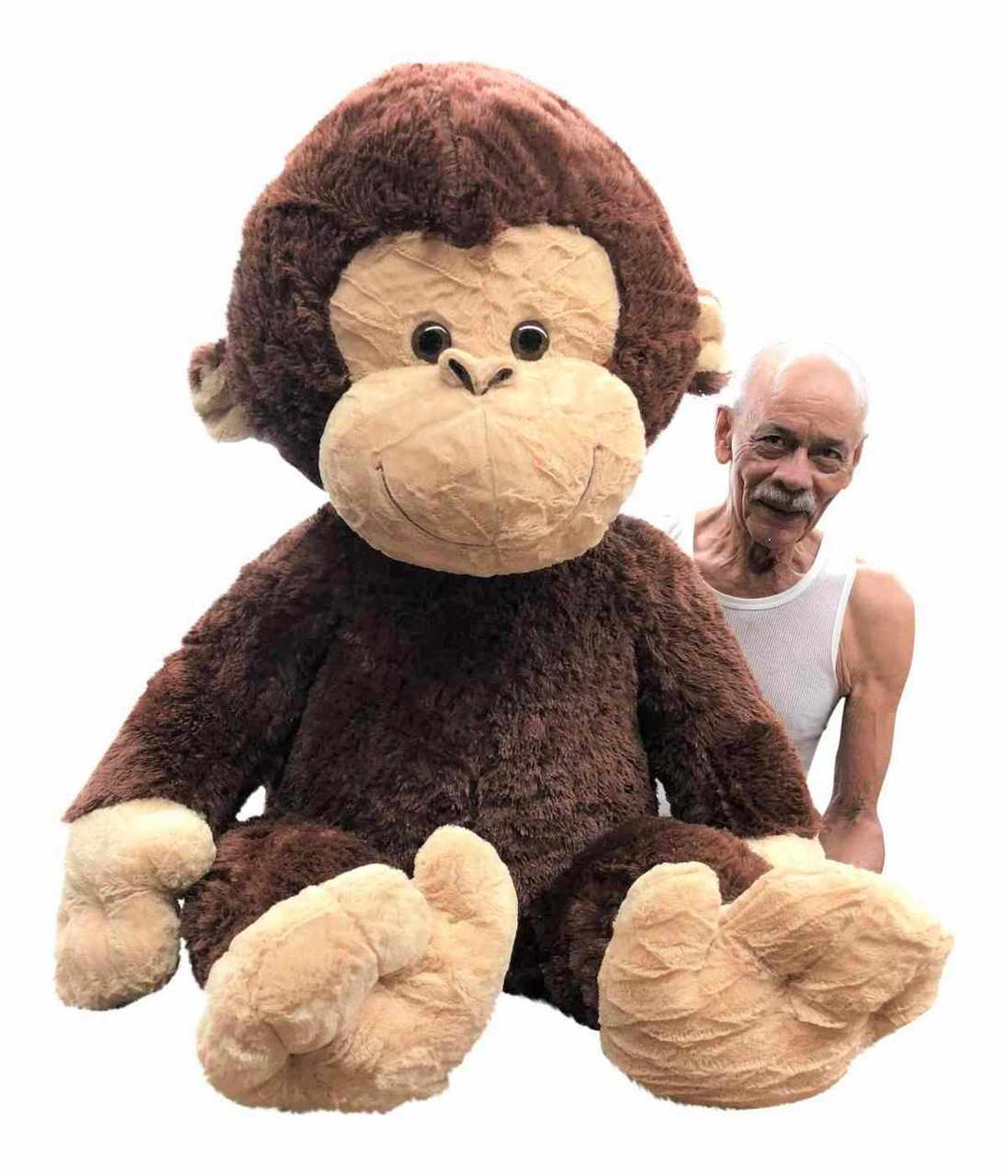 Big Plush® Giant Stuffed Monkey 4 Feet Tall Soft Brown Large Plush Animal 48 Inches New