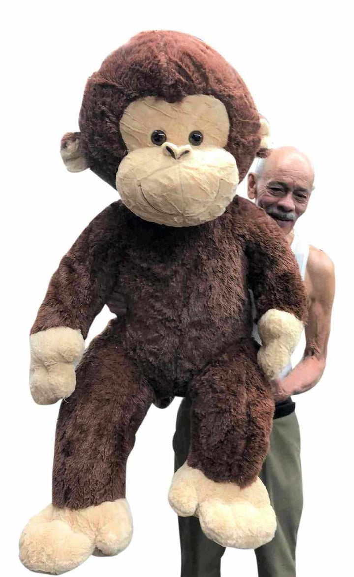Big Plush® Giant Stuffed Monkey 4 Feet Tall Soft Brown Large Plush Animal 48 Inches New