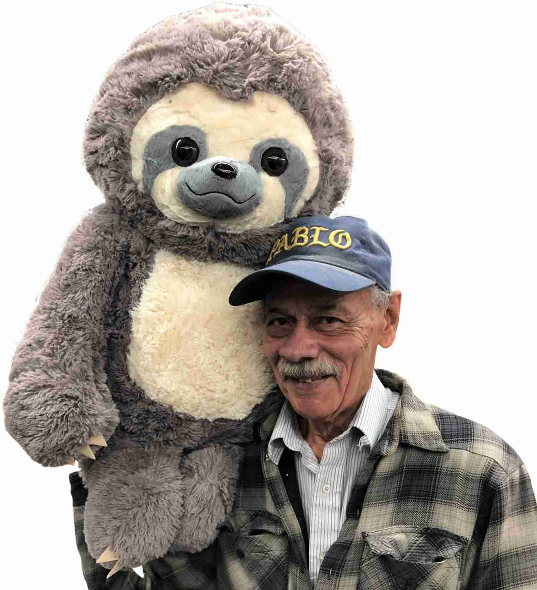 Big Plush® Stuffed Sloth 30 inches Tall Soft 77 cm Big Plush Jumbo Stuffed Animal Gray Color