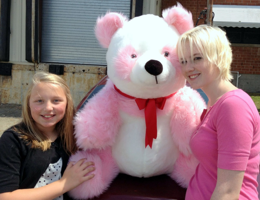 American Made Giant Stuffed Pink Panda Soft Jumbo Teddy Bear Made in USA