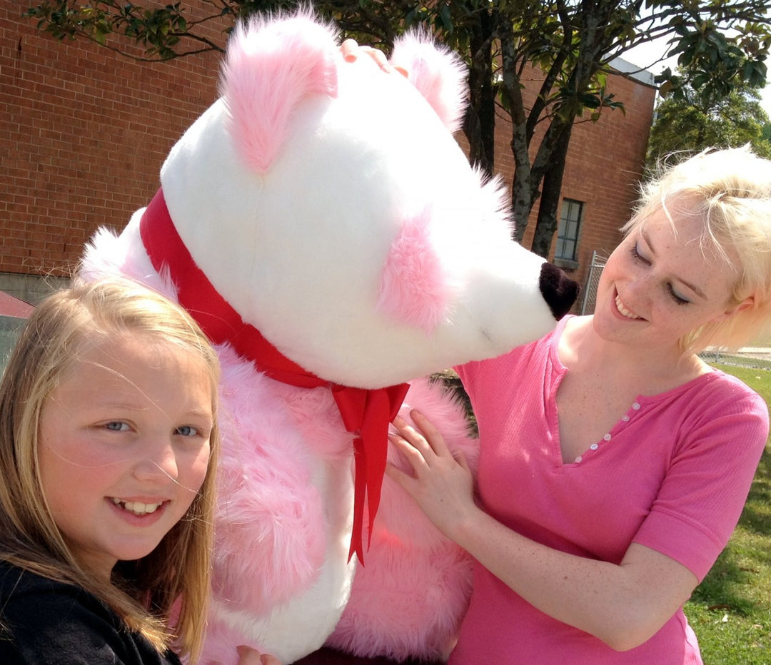 American Made Giant Stuffed Pink Panda Soft Jumbo Teddy Bear Made in USA