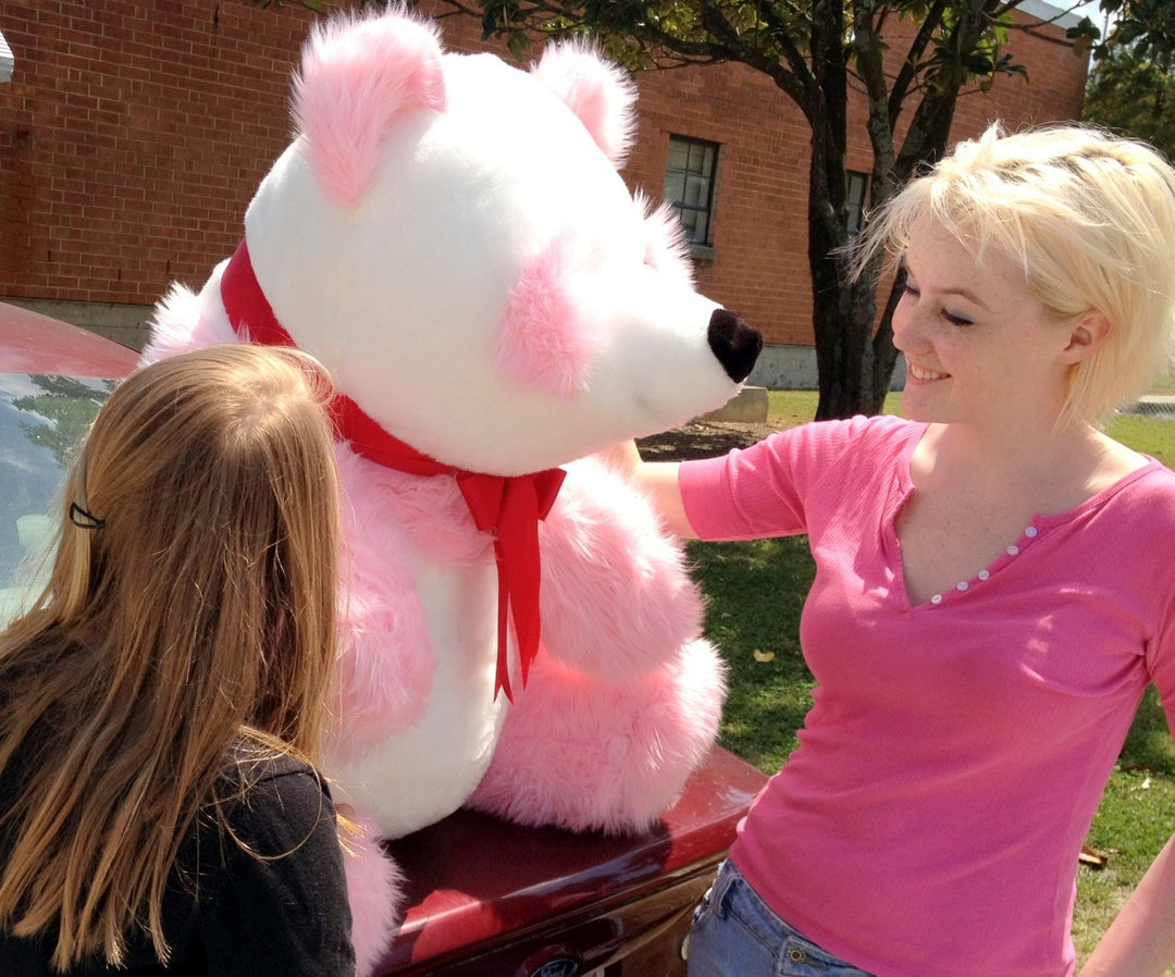 American Made Giant Stuffed Pink Panda Soft Jumbo Teddy Bear Made in USA
