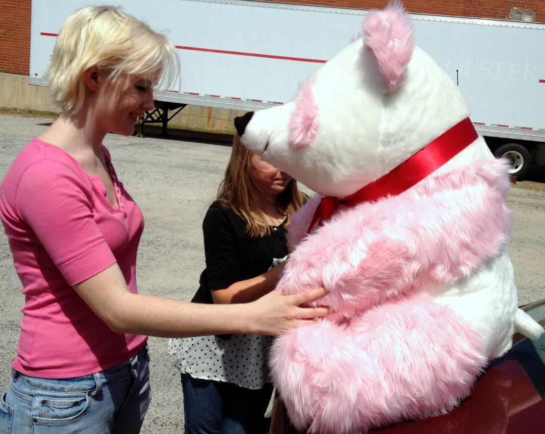 American Made Giant Stuffed Pink Panda Soft Jumbo Teddy Bear Made in USA