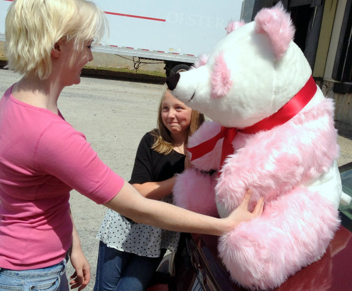American Made Giant Stuffed Pink Panda Soft Jumbo Teddy Bear Made in USA