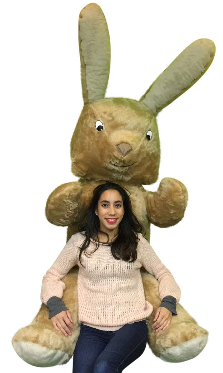 American Made Giant Stuffed Bunny 84 Inches Soft Brown 7 Foot Huge Plush Rabbit