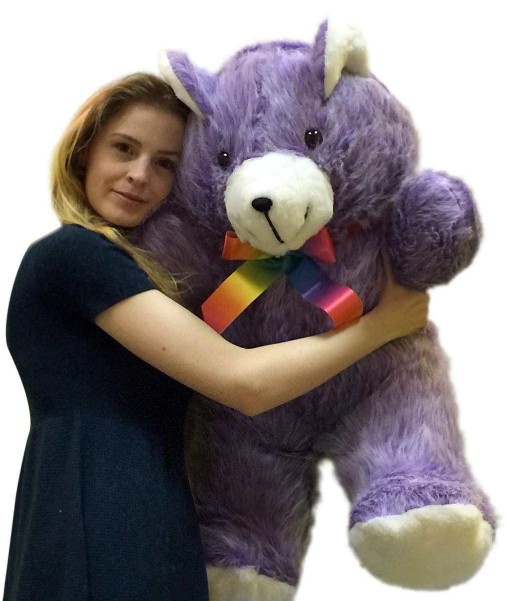 American Made Giant Purple Teddy Bear 36 Inches Made in the USA America