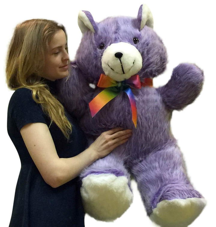 American Made Giant Purple Teddy Bear 36 Inches Made in the USA America