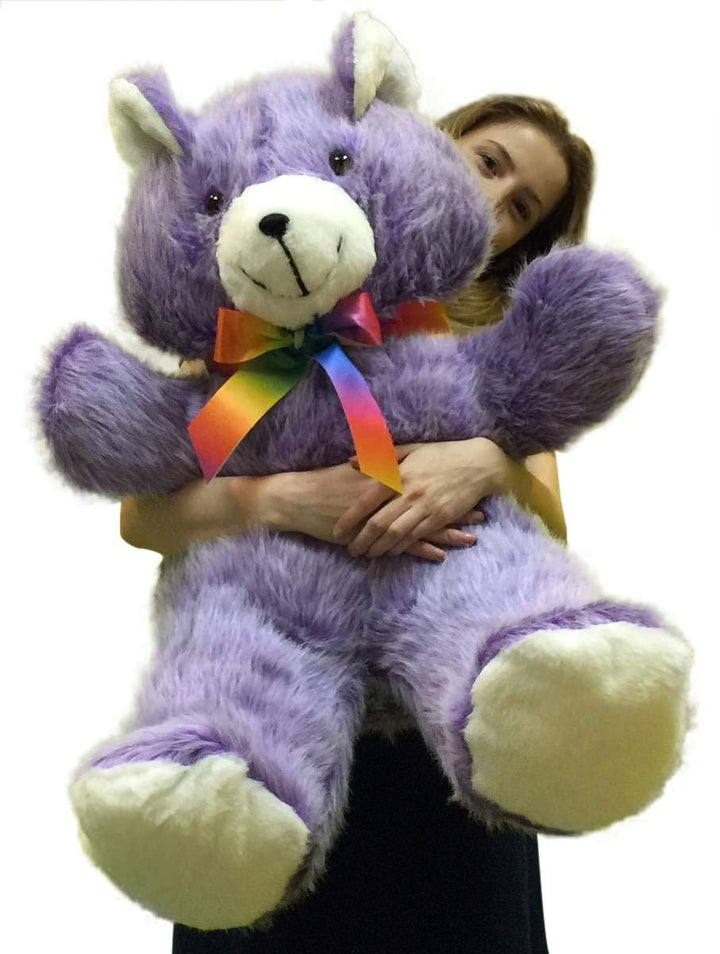 American Made Giant Purple Teddy Bear 36 Inches Made in the USA America