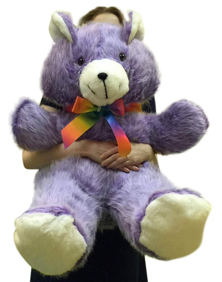 American Made Giant Purple Teddy Bear 36 Inches Made in the USA America