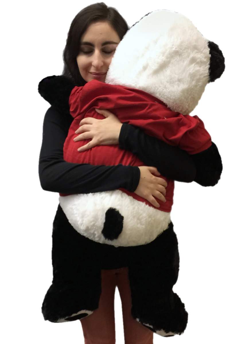 3 Foot Giant Stuffed Panda 36 Inch Soft Wears Removable Tshirt I Love You This Much