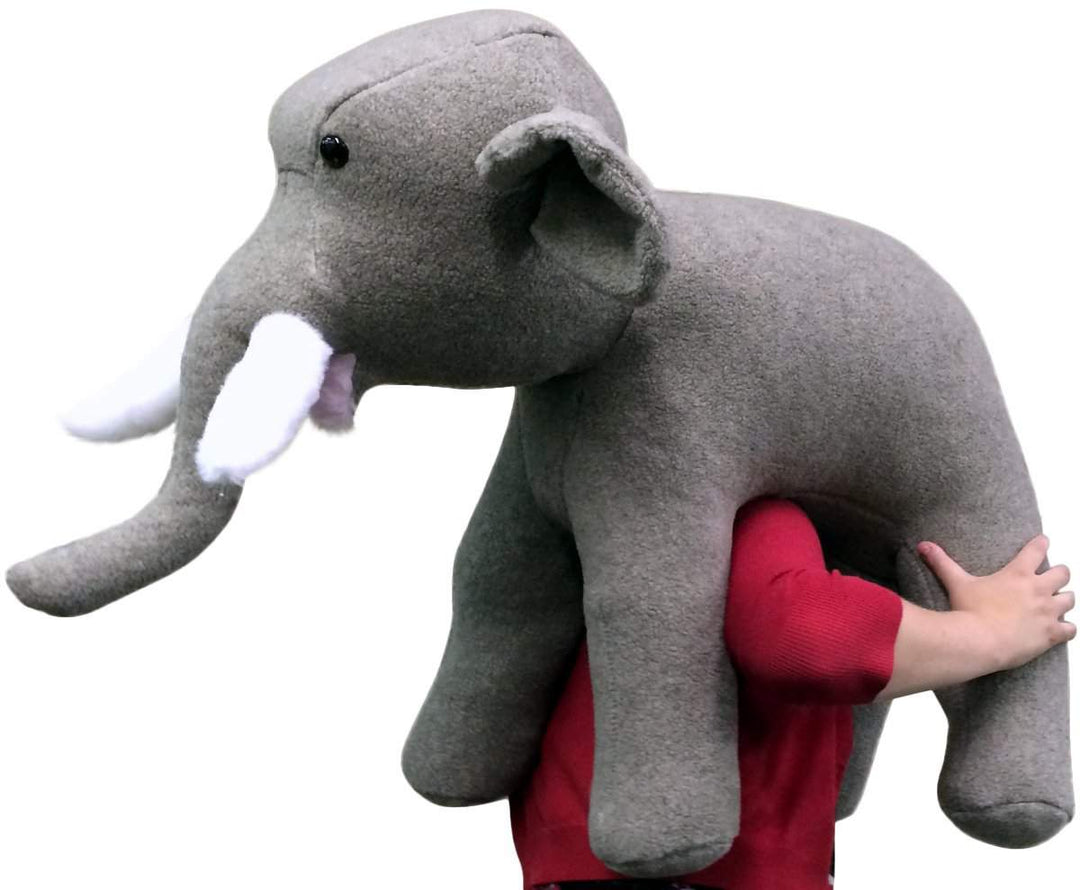 American Made Oversized Stuffed Elephant 36 Inch Gray Soft Large Plush