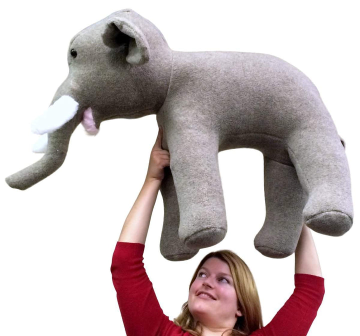 American Made Oversized Stuffed Elephant 36 Inch Gray Soft Large Plush