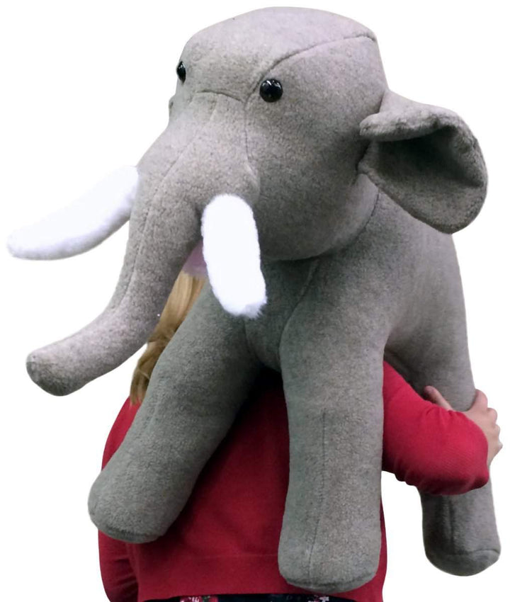 American Made Oversized Stuffed Elephant 36 Inch Gray Soft Large Plush
