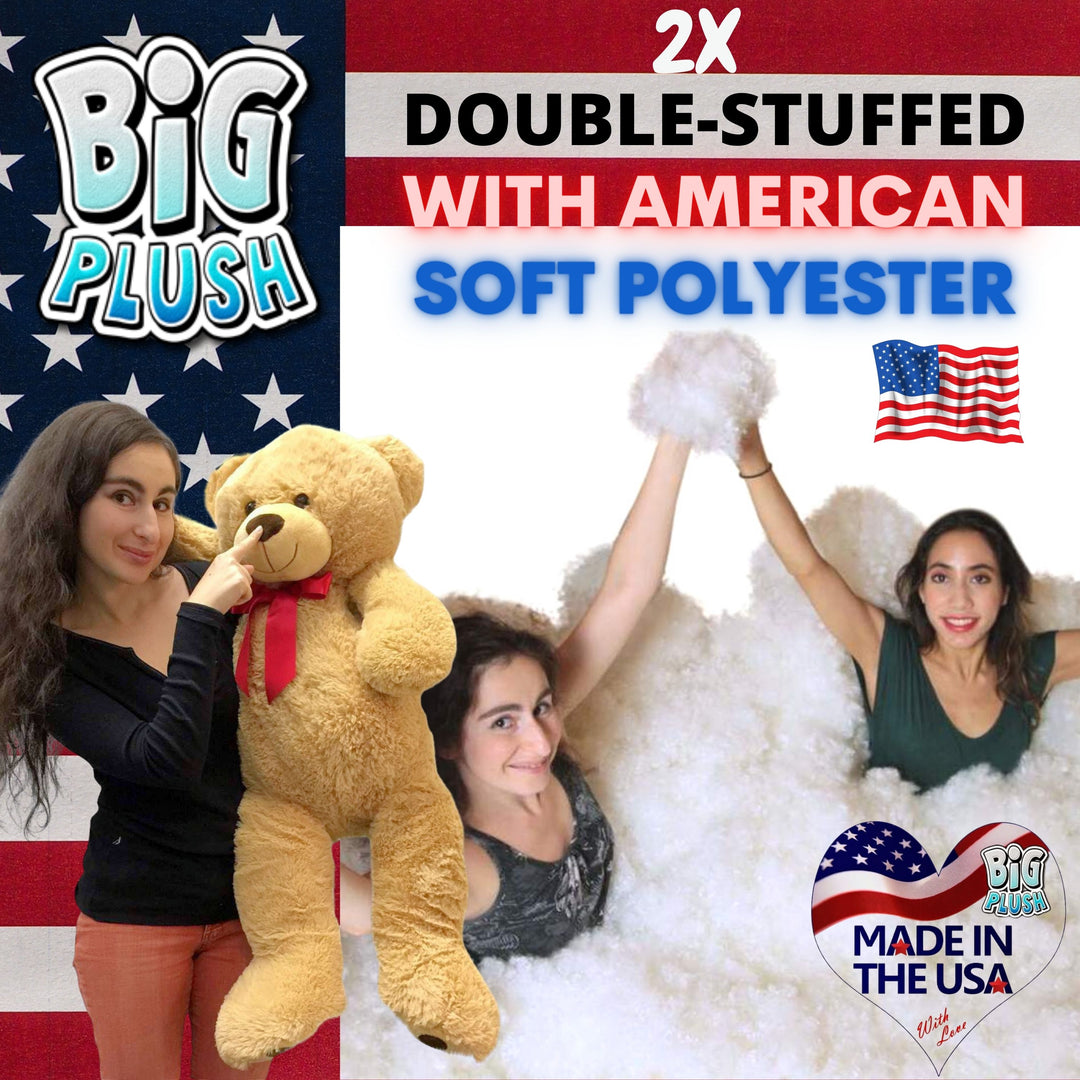 Big Plush 3 Foot Teddy Bear Extra Soft 36 inch Tan Jumbo Stuffed Animal