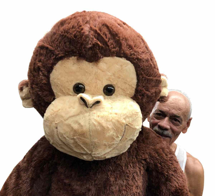Big Plush® Giant Stuffed Monkey 4 Feet Tall Soft Brown Large Plush Animal 48 Inches New