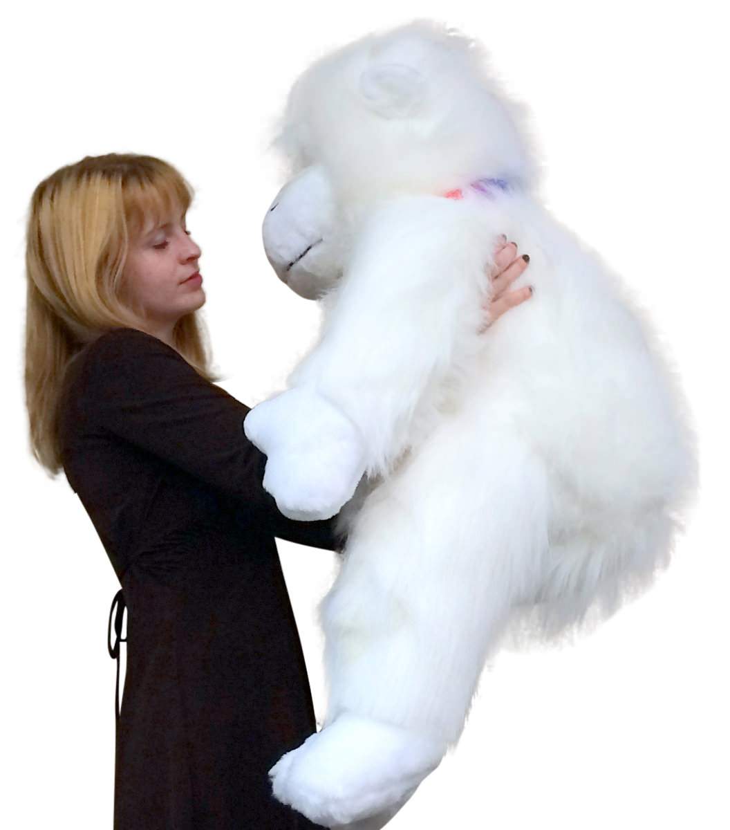 American Made Giant Stuffed White Gorilla Monkey 40 Inch Soft Big Plush Animal