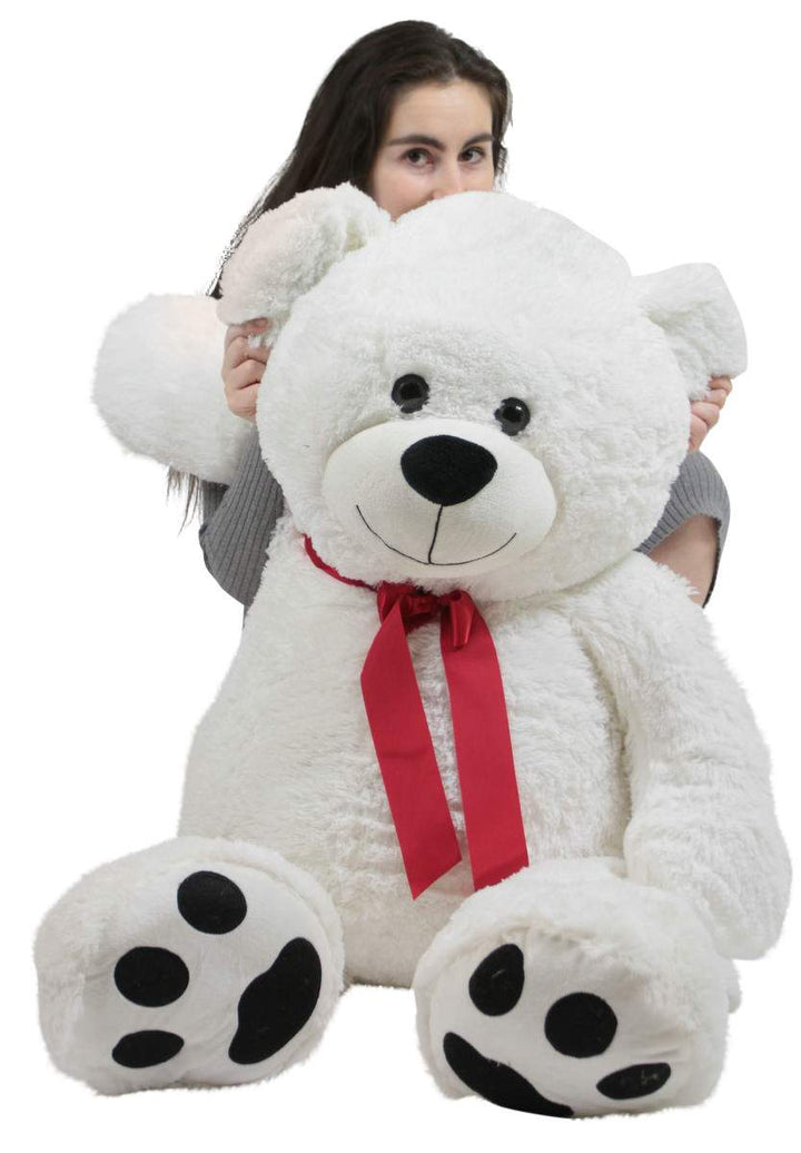 Giant Valentine's Day Teddy Bear 52 Inch White Soft, Premium Quality Big 4 foot  Teddybear