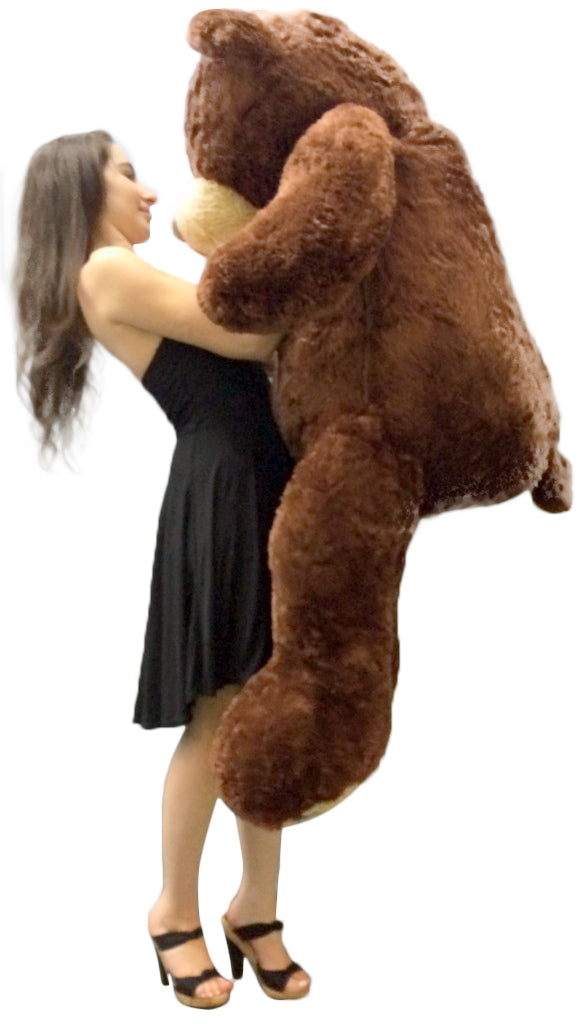 Big Plush Valentine's Day 5 Foot Brown Giant Teddy Bear, Soft Life Size Hug Buddy, Perfect Gift for Valentines Day or Any Day