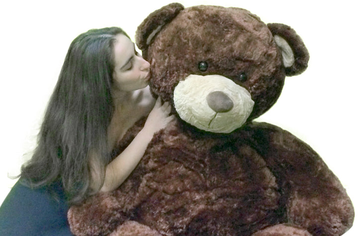 Big Plush Valentine's Day 5 Foot Brown Giant Teddy Bear, Soft Life Size Hug Buddy, Perfect Gift for Valentines Day or Any Day
