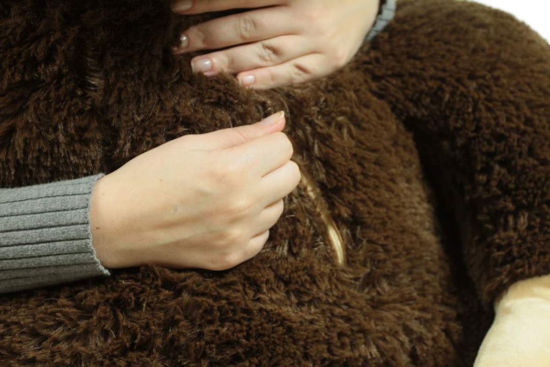 Giant Stuffed Monkey, Heart in Zippered Chest Pocket to Express Love, 48 Inch Soft 4 Feet Tall