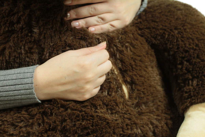 Giant Stuffed Monkey, Heart in Zippered Chest Pocket to Express Love, 48 Inch Soft 4 Feet Tall