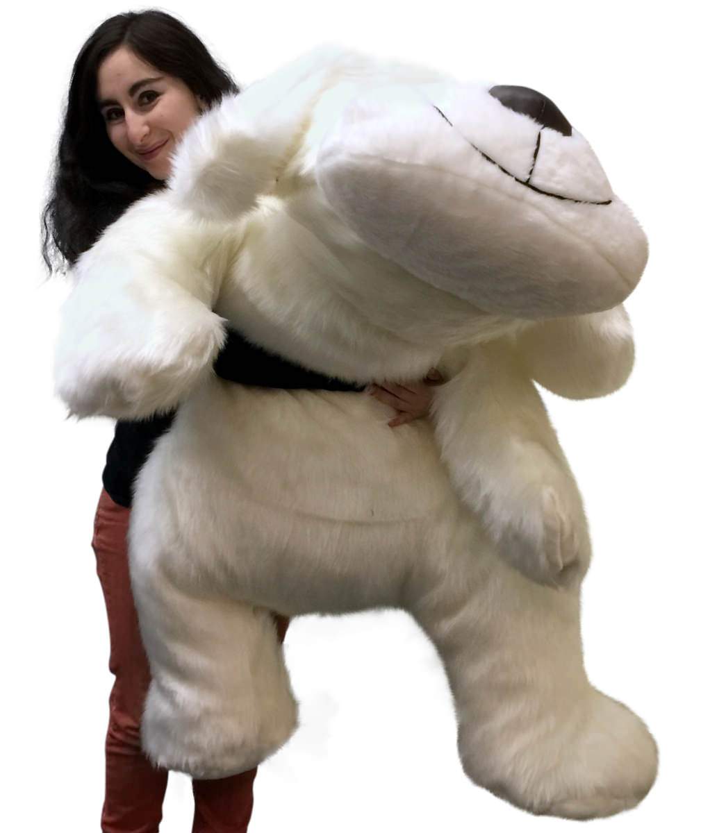 American Made Giant Stuffed 5 Foot Dog 60 Inch Soft Large Plush Puppy White Color