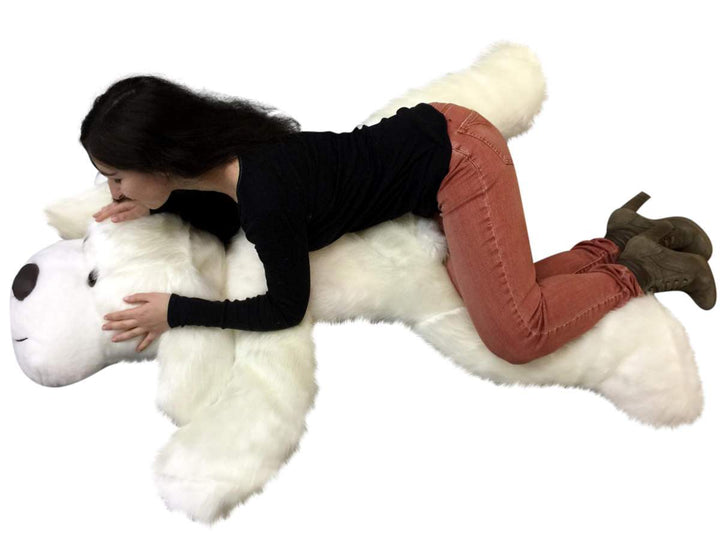 American Made Giant Stuffed 5 Foot Dog 60 Inch Soft Large Plush Puppy White Color
