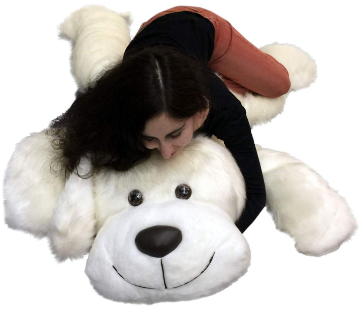 American Made Giant Stuffed 5 Foot Dog 60 Inch Soft Large Plush Puppy White Color