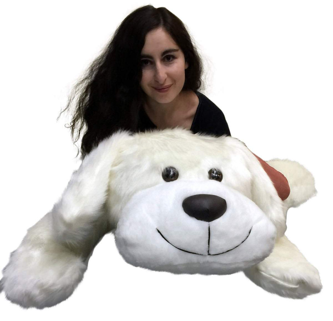 American Made Giant Stuffed 5 Foot Dog 60 Inch Soft Large Plush Puppy White Color