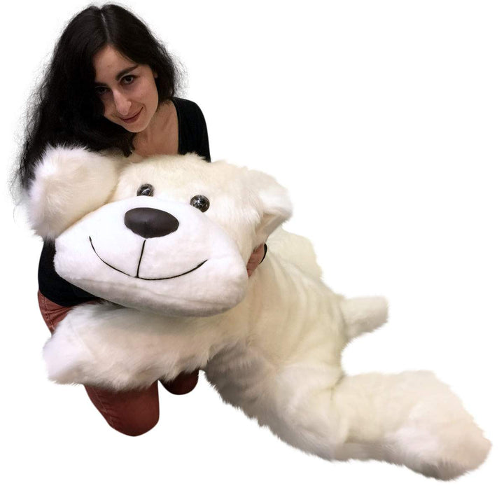 American Made Giant Stuffed 5 Foot Dog 60 Inch Soft Large Plush Puppy White Color
