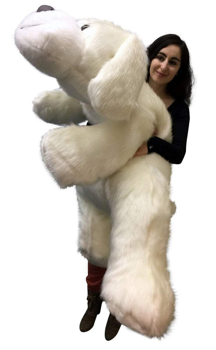 American Made Giant Stuffed 5 Foot Dog 60 Inch Soft Large Plush Puppy White Color