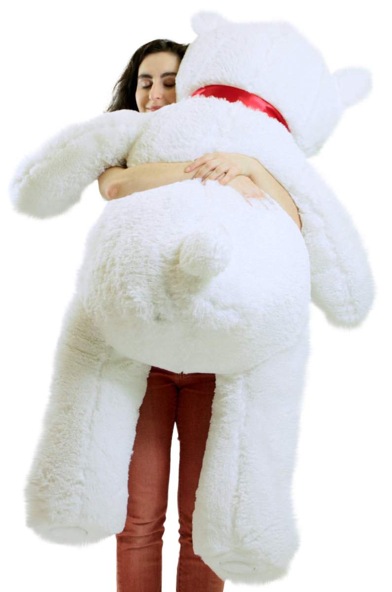 Big Plush Giant 5 Foot Teddy Bear Soft White Stuffed Animal Made in the USA