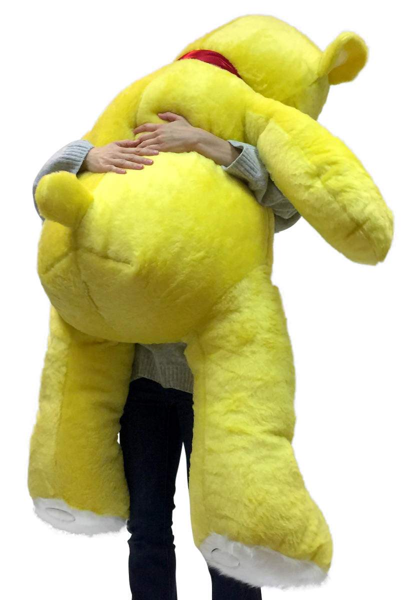  American Made 5 Foot Yellow Teddy Bear Soft Big Plush 60 Inch Large Stuffed Animal Made in USA