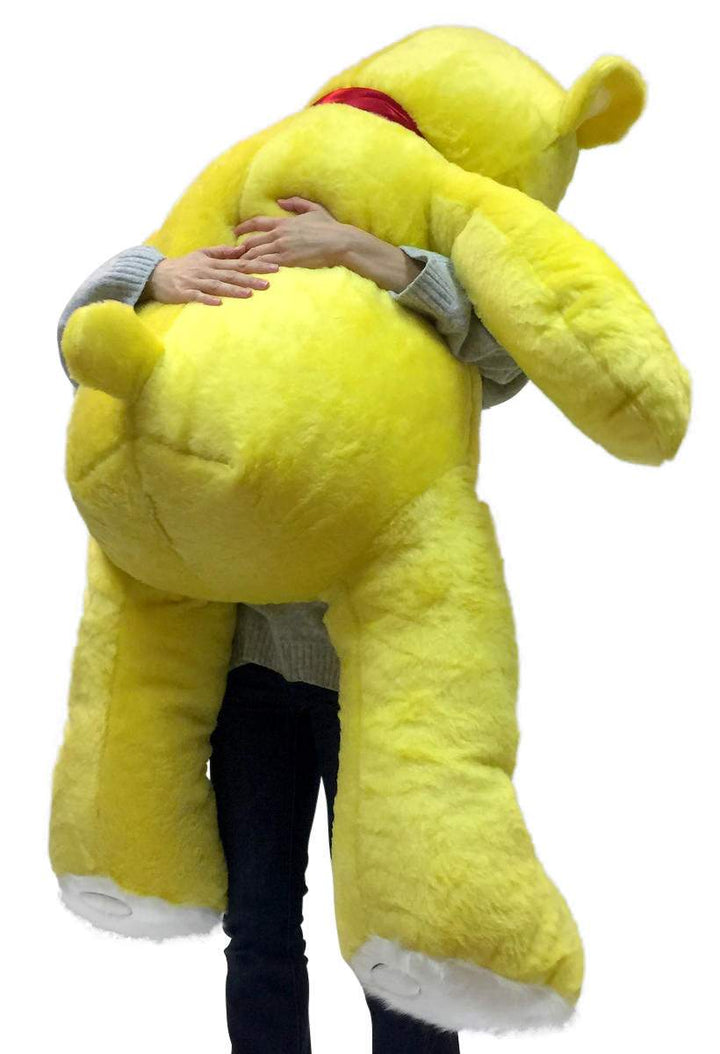  American Made 5 Foot Yellow Teddy Bear Soft Big Plush 60 Inch Large Stuffed Animal Made in USA