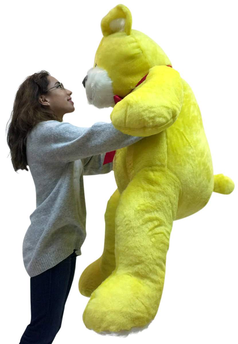  American Made 5 Foot Yellow Teddy Bear Soft Big Plush 60 Inch Large Stuffed Animal Made in USA