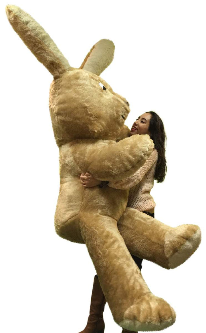 American Made Giant Stuffed Bunny 84 Inches Soft Brown 7 Foot Huge Plush Rabbit