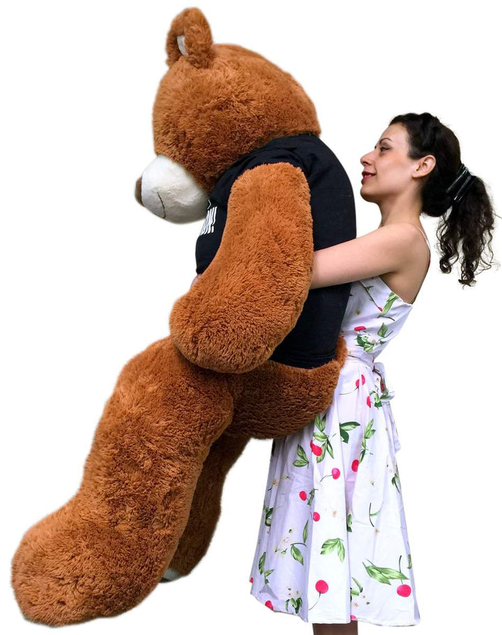 Big Plush 5 Foot  Graduation Teddy Bear Soft, T shirt says HAPPY GRADUATION