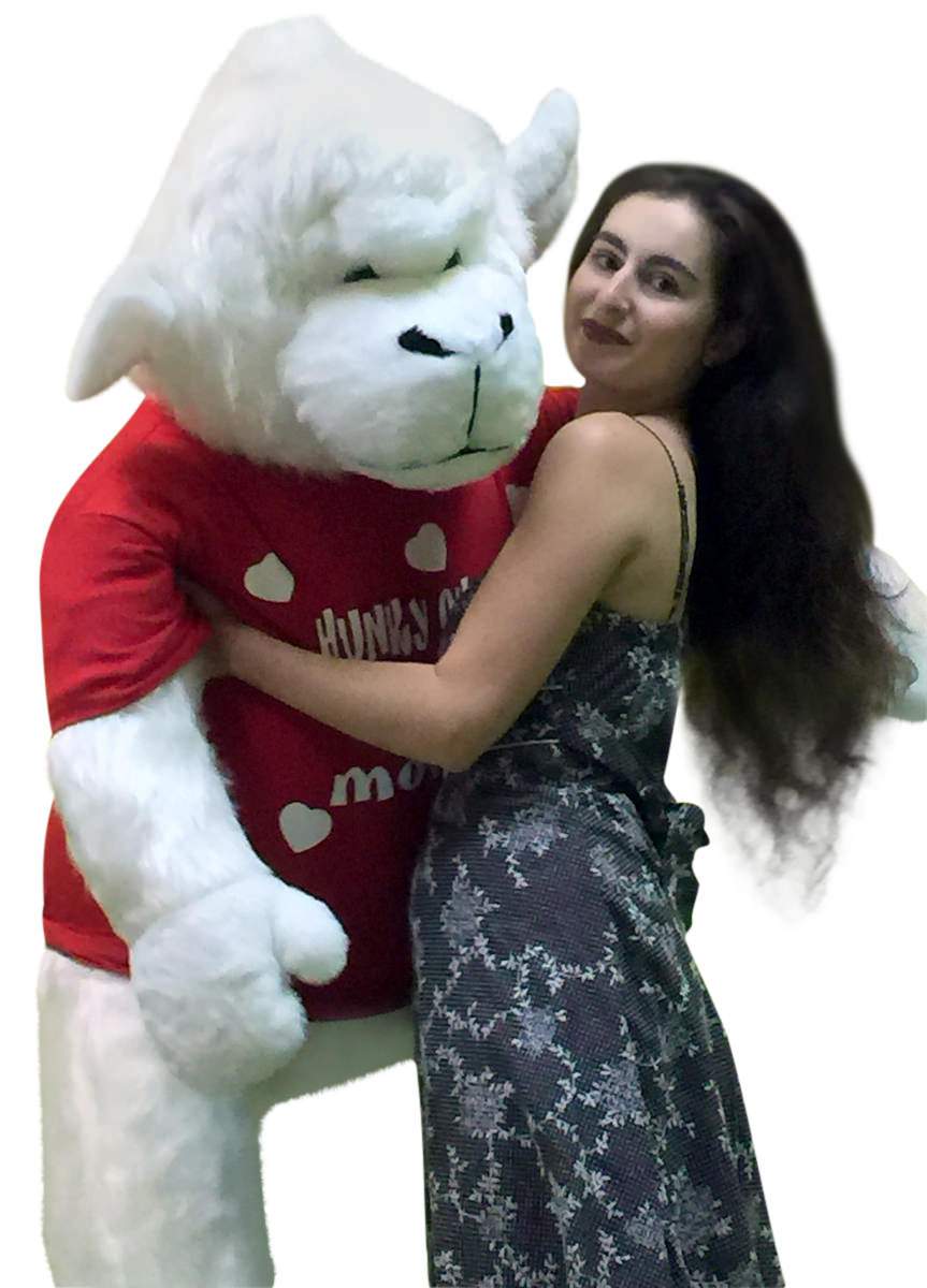 American Made 6 Foot Giant Stuffed White Gorilla Hunky Chunky Love Monkey Big Plush Valentine