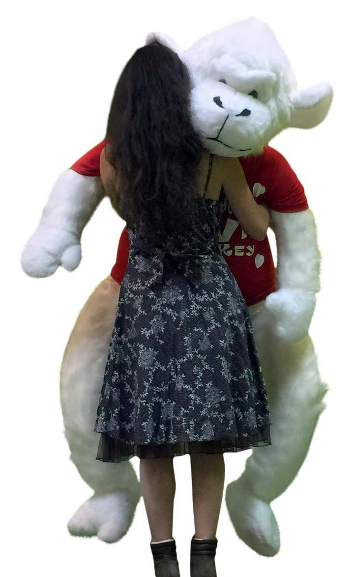 American Made 6 Foot Giant Stuffed White Gorilla Hunky Chunky Love Monkey Big Plush Valentine
