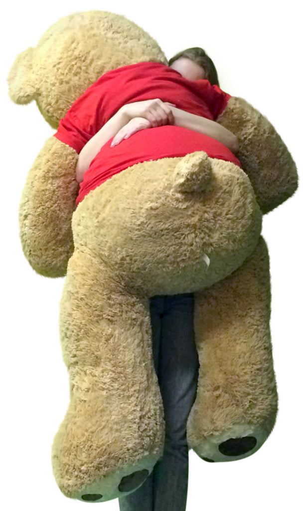 5 Foot Giant Teddy Bear Soft 60 Inch, Wears Removable T-shirt I LOVE YOU THIS MUCH