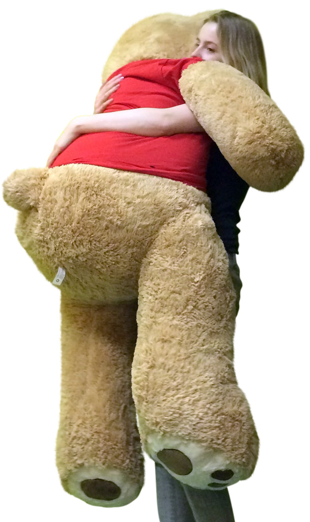 5 Foot Giant Teddy Bear Soft 60 Inch, Wears Removable T-shirt I LOVE YOU THIS MUCH