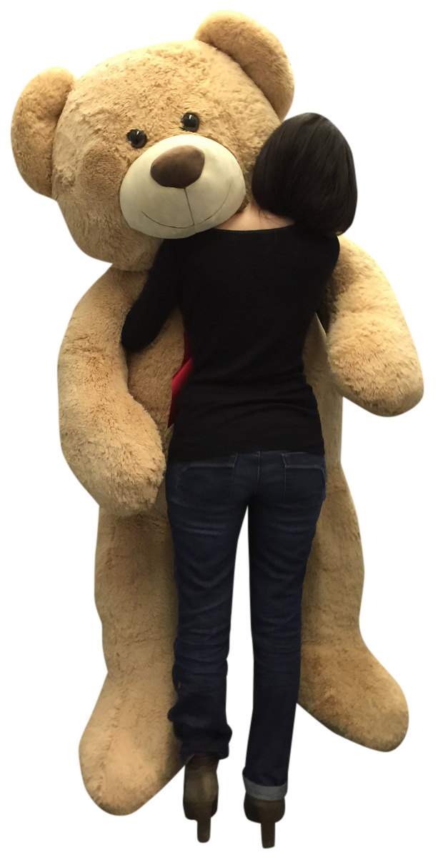 Big Plush Giant 6 Ft Teddy Bear 72 Inch Tan Soft Oversized Teddybear Weighs 20 Pounds