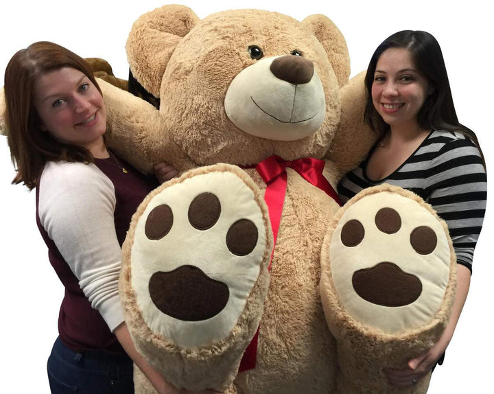 Big Plush Giant 6 Ft Teddy Bear 72 Inch Tan Soft Oversized Teddybear Weighs 20 Pounds