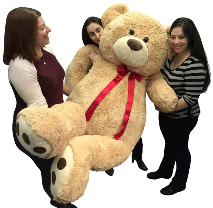 Big Plush Giant 6 Ft Teddy Bear 72 Inch Tan Soft Oversized Teddybear Weighs 20 Pounds