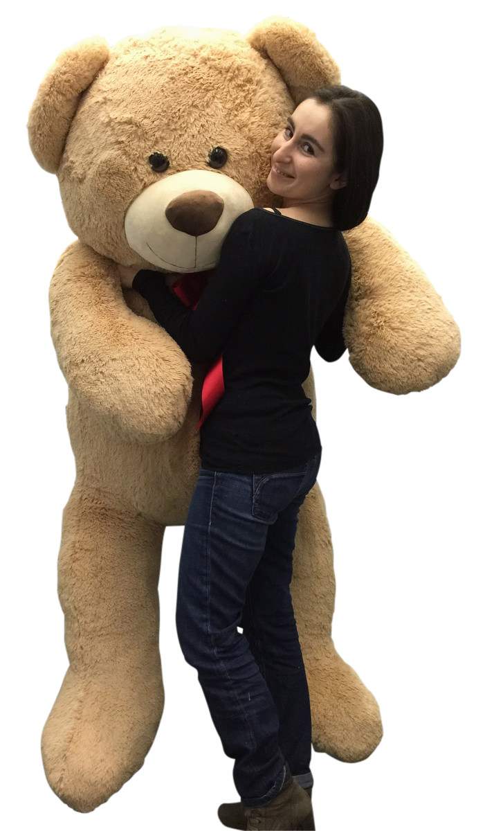 Big Plush Giant 6 Ft Teddy Bear 72 Inch Tan Soft Oversized Teddybear Weighs 20 Pounds